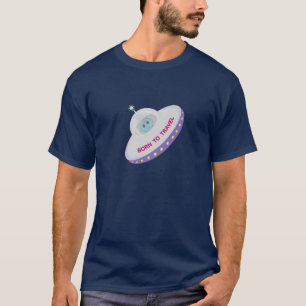 Flying saucer and blue alien T-Shirt