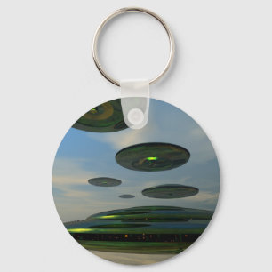 Flying Saucer Fleet Keychain