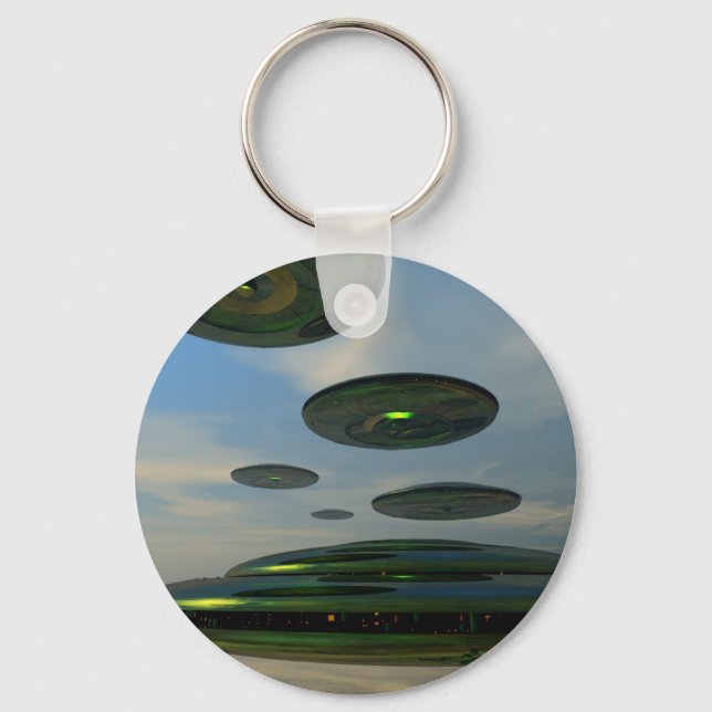 Flying Saucer Fleet Keychain (Front)