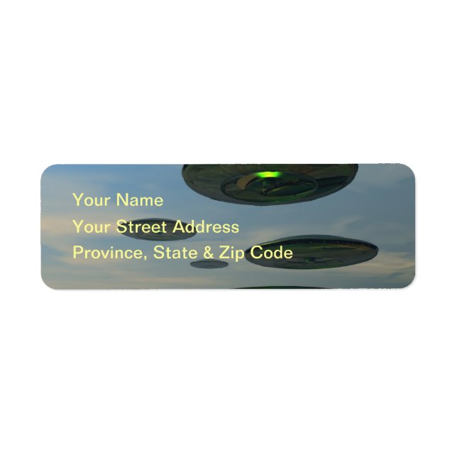 Flying Saucer Fleet Label (Front)