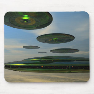 Flying Saucer Fleet Mousepad