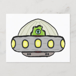 Flying Saucer Postcard