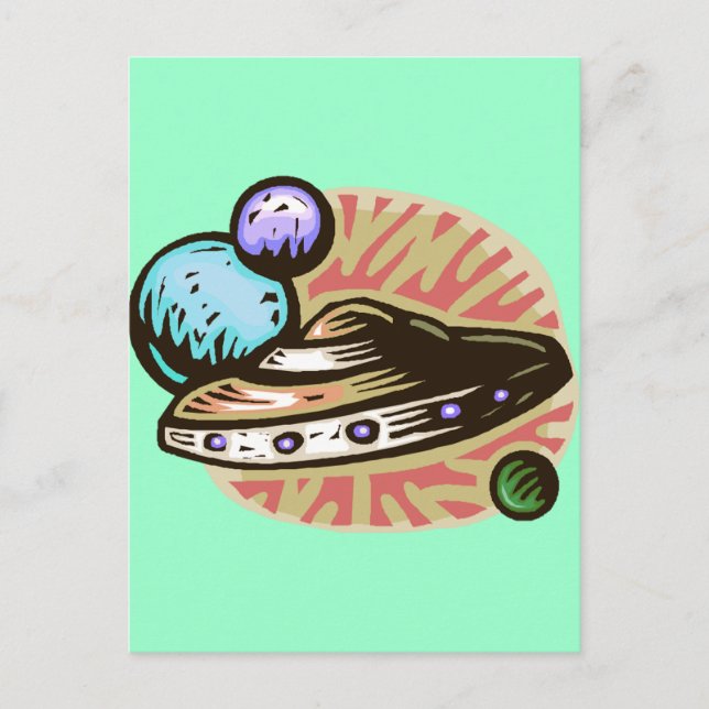 Flying Saucer Postcard (Front)