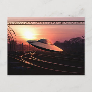 Flying saucer postcard