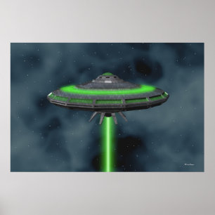 Flying Saucer - Sci-Fi Poster