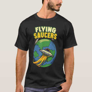 Flying Saucers Ufo Abduction Extraterrestrial Beli T-Shirt