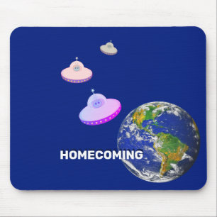 Flying saucers & your text mouse mat