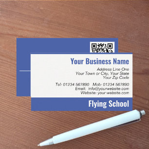 Flying School QR Code Business Card