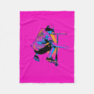 Flying Scooter Pro - Stunt Scooter Boy Fleece Blanket