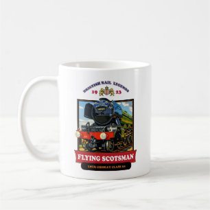 Flying Scotsman 4472 Steam Locomotive Retro Poster Coffee Mug