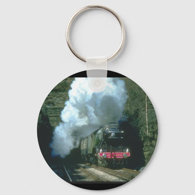 Flying Scotsman caught between_Steam Trains Key Ring (Front)