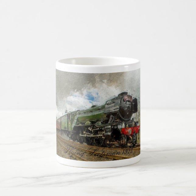 Flying Scotsman  oil Paintedl illustration  Coffee Mug (Center)