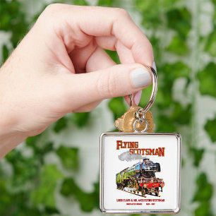 Flying Scotsman Steam Train English Locomotive  Key Ring