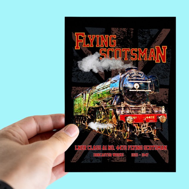 Flying Scotsman Steam Train English Locomotive  Postcard (Creator Uploaded)