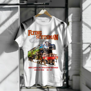 Flying Scotsman Steam Train English Locomotive  T-Shirt