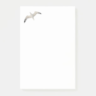 Flying seagull post-it notes