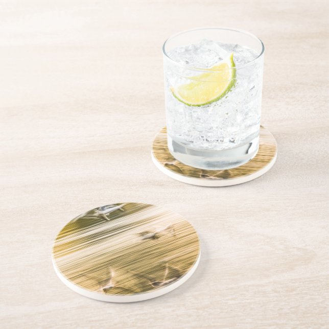 Flying seagulls - abstract coaster (Side)