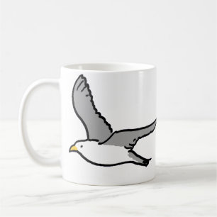 Flying seagulls coffee mug