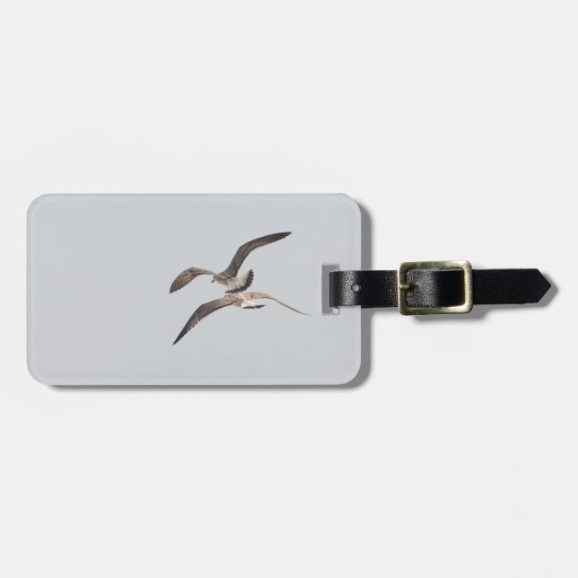 Flying seagulls luggage tag (Front Horizontal)