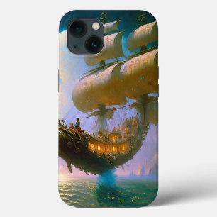 Flying Ship Fantasy Art iPhone 13 Case
