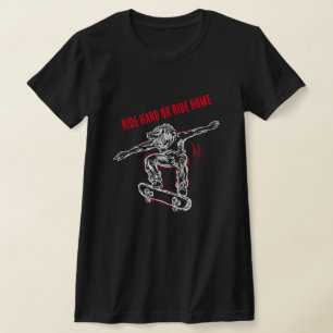 Flying Skater Doing Mid-Air Skateboarding T-Shirt