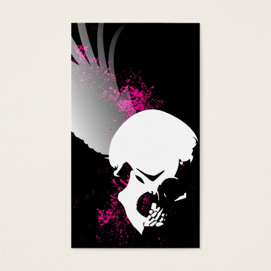 flying skull business card