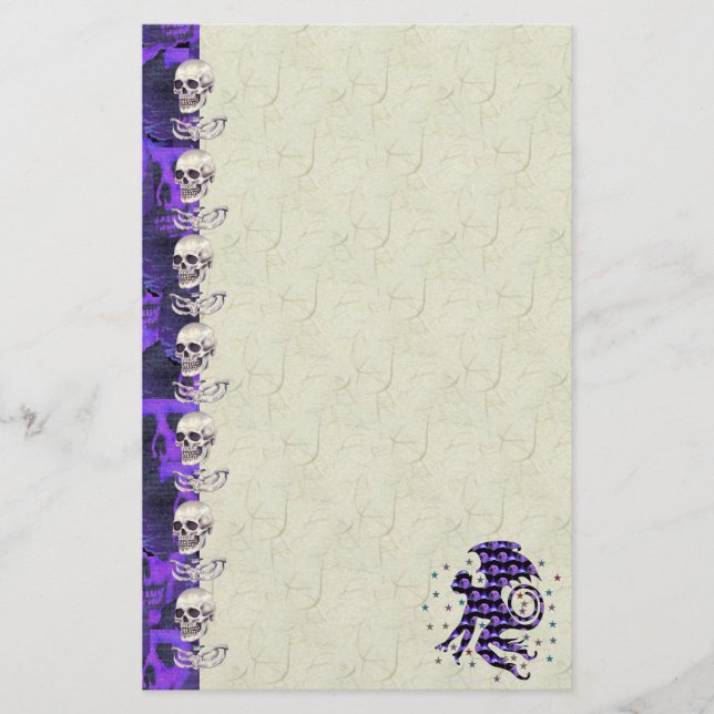 Flying Skull Monkey Stationery (Front)