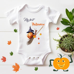 Flying snail baby bodysuit