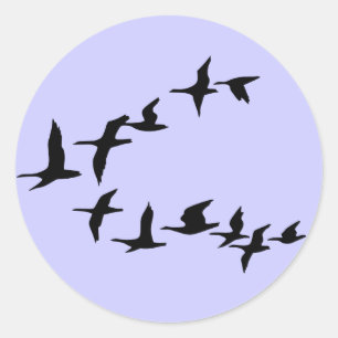 Flying South Geese Sticker