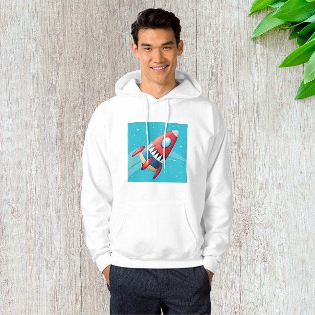 Flying Spaceship Mens Hoodie (Creator Uploaded)
