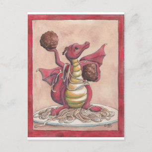 Flying Spaghetti Dragon Postcard