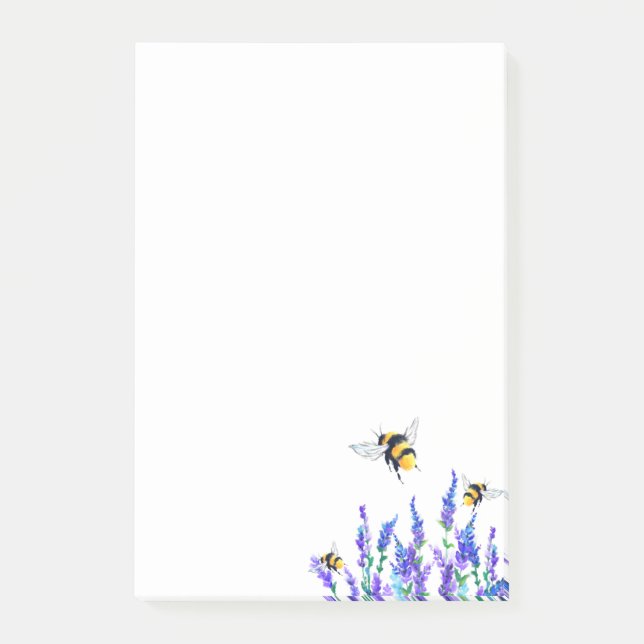 Flying Spring Flowers and Bees Post-it® Notes (Front)