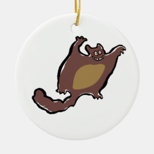 flying squirrel ceramic tree decoration