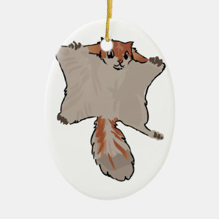 Flying Squirrel Ceramic Tree Decoration