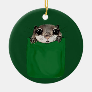 Flying Squirrel Pocket Ceramic Tree Decoration