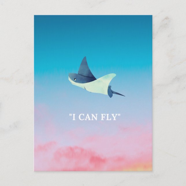 Flying Stingray Postcard (Front)