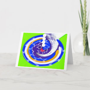 Flying success art holiday card