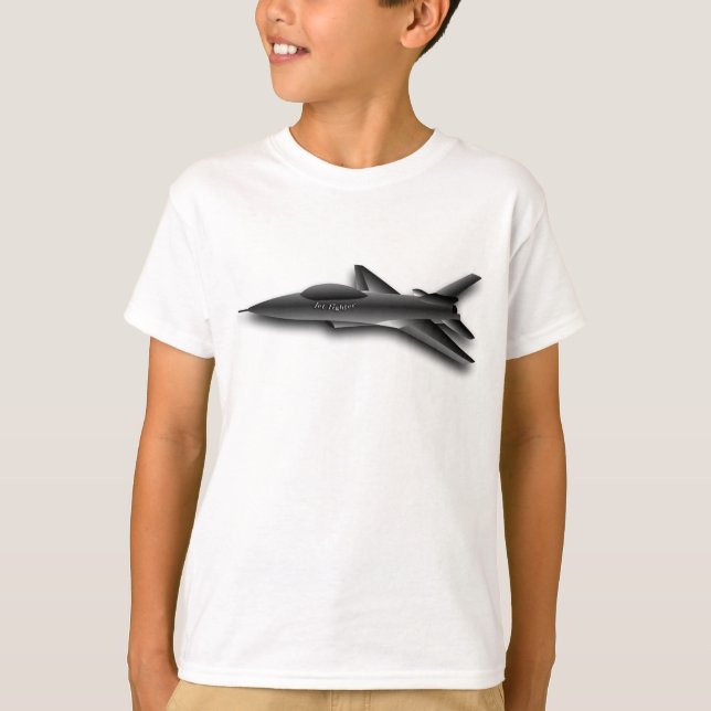 Flying Supersonic Stealth Fighter Jet T-Shirt (Front)