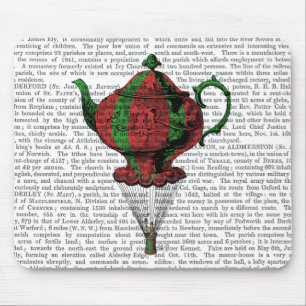 Flying Teapot 2 Red and Green Mouse Mat