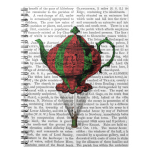 Flying Teapot 2 Red and Green Notebook
