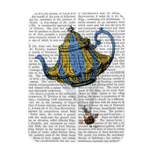 Flying Teapot 3 Blue and Yellow Magnet