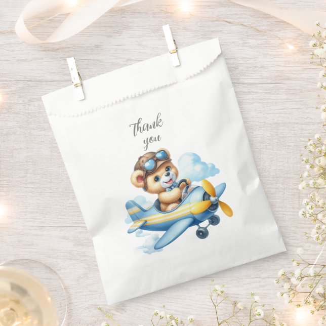 Flying Teddy Bear  Favour Bags (Clipped)
