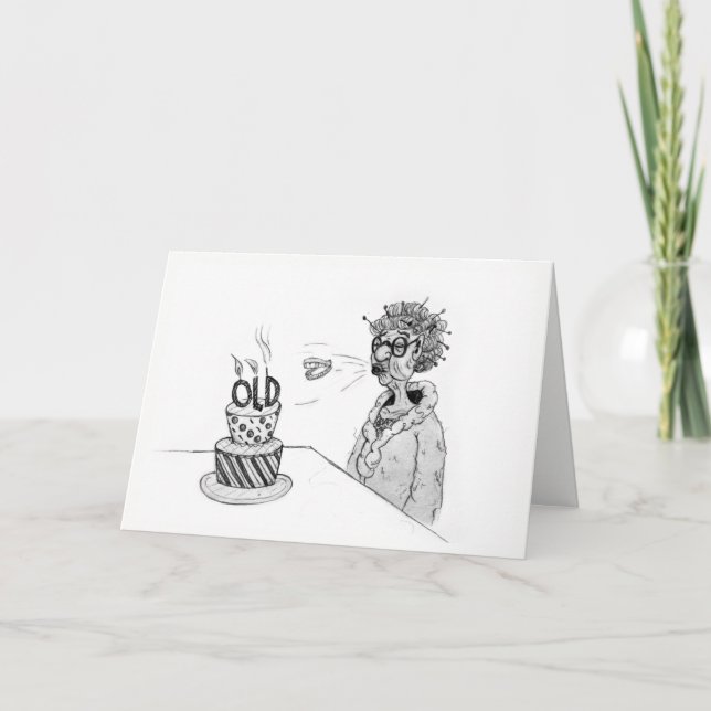 Flying Teeth Birthday Card (Front)