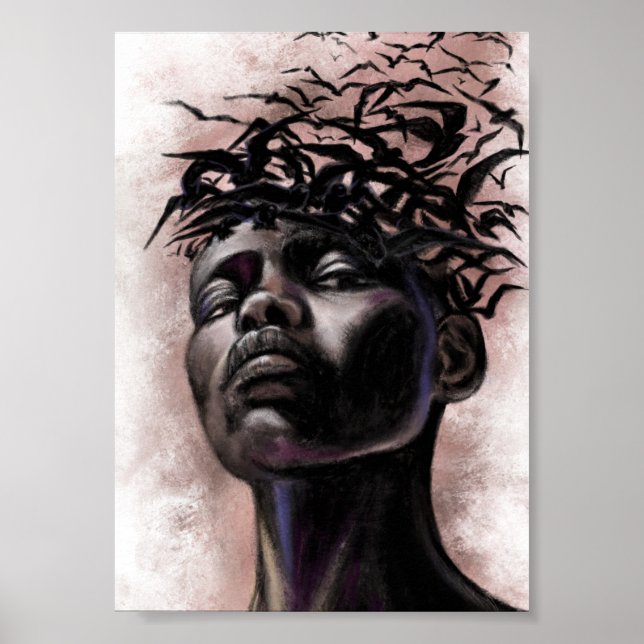 Flying Thoughts - Memories Poster Print - Painting (Front)