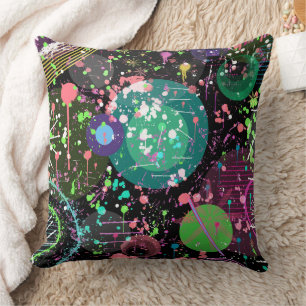 Flying Through Space: A Maximalist Abstract Cushion