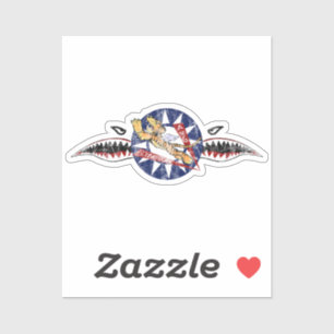 flying tigers avg  square sticker