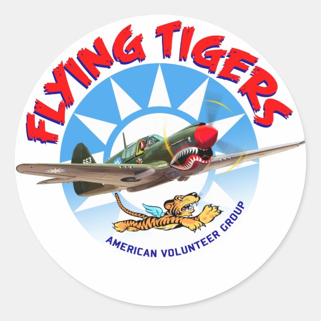 Flying Tigers Classic Round Sticker (Front)