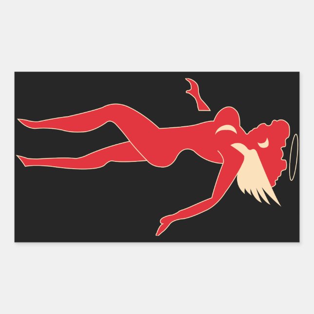 Flying Tigers - Hell's Angel Rectangular Sticker (Front)