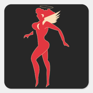 Flying Tigers - Hell's Angel Square Sticker