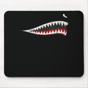 Flying Tigers Shark Mouth - Gifts For Shark Lover Mouse Mat